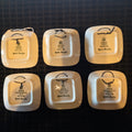 Bing & Grondahl Kjeld Bonfils Copenhagen Square Mini Plates Set of 6 Vintage