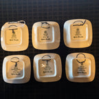 Bing & Grondahl Kjeld Bonfils Copenhagen Square Mini Plates Set of 6 Vintage