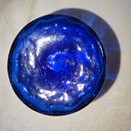 Hand Blown art glass mini pitcher/ creamer/ vase cobalt
