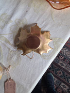 MICHAEL MICHAUD MAPLE LEAF BRONZE - SMALL DISH - 4 7/8"
