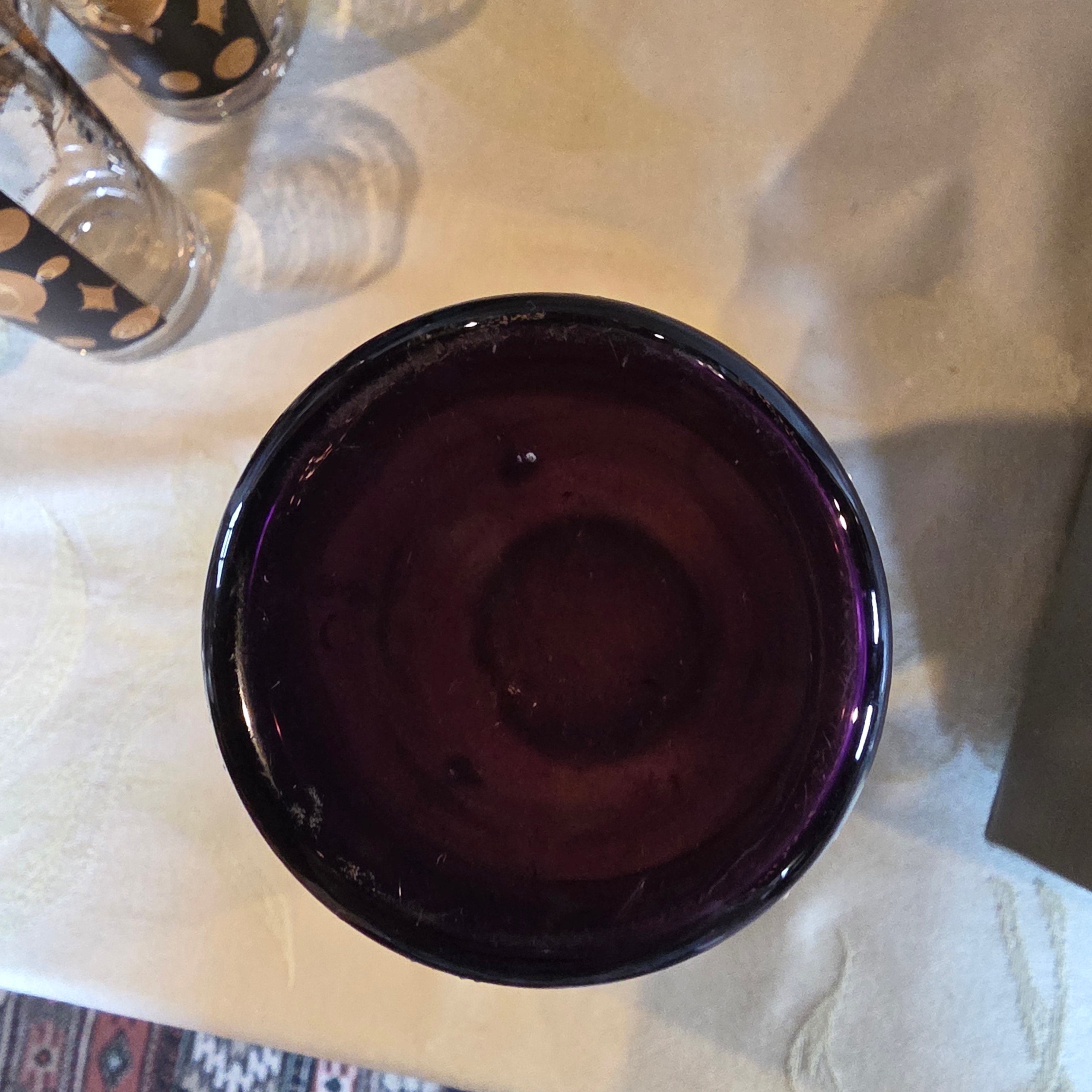 Stunning Antique Art Nouveau Amethyst & Gilt Glass Vase
