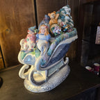 Fitz & Floyd Crystal Winter Sleigh cookie jar