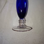 Cobalt Blue Fluted Bud Vase