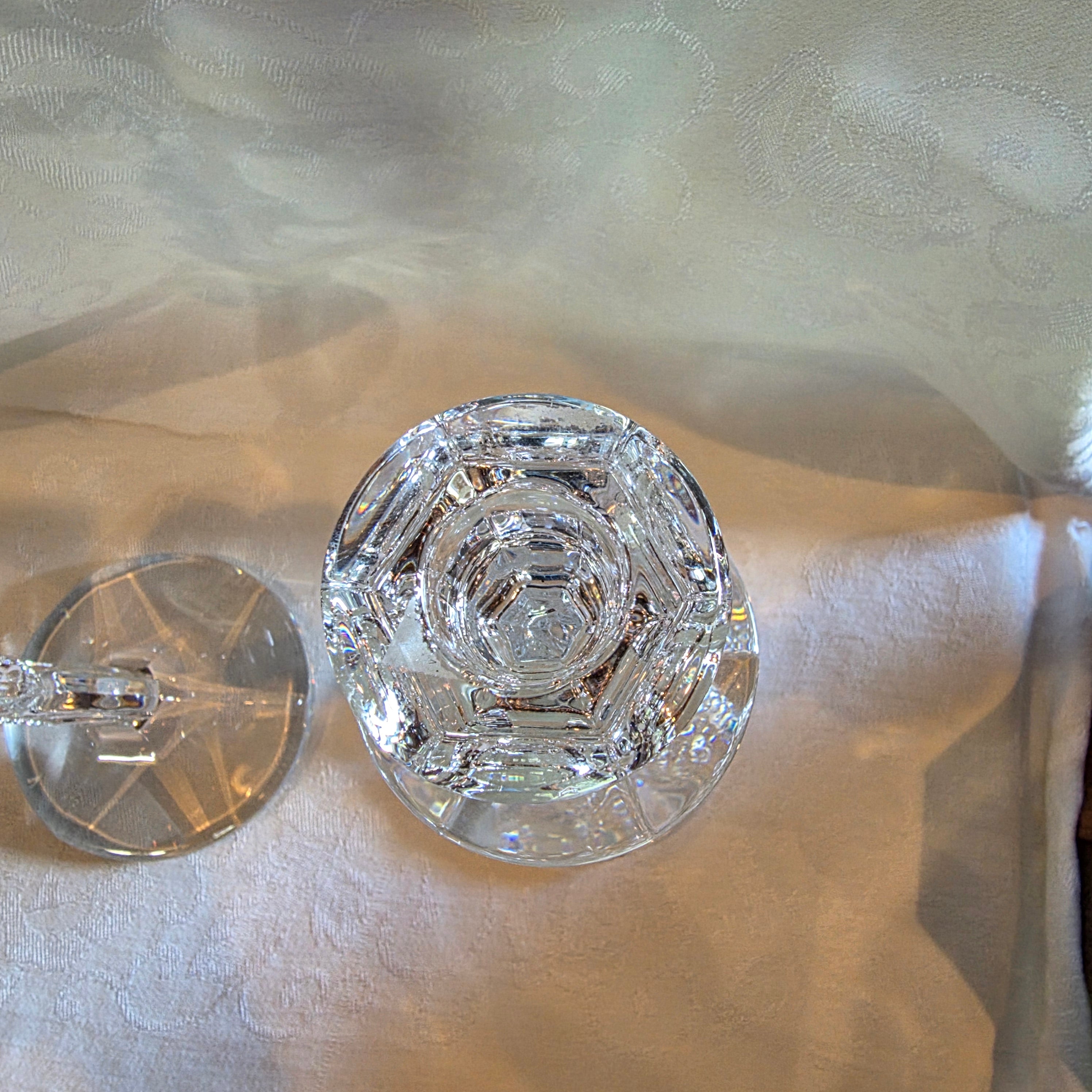 Waterford Crystal Seahorse Candlestick Holders 11.5" Pair Oceania Figural Signed