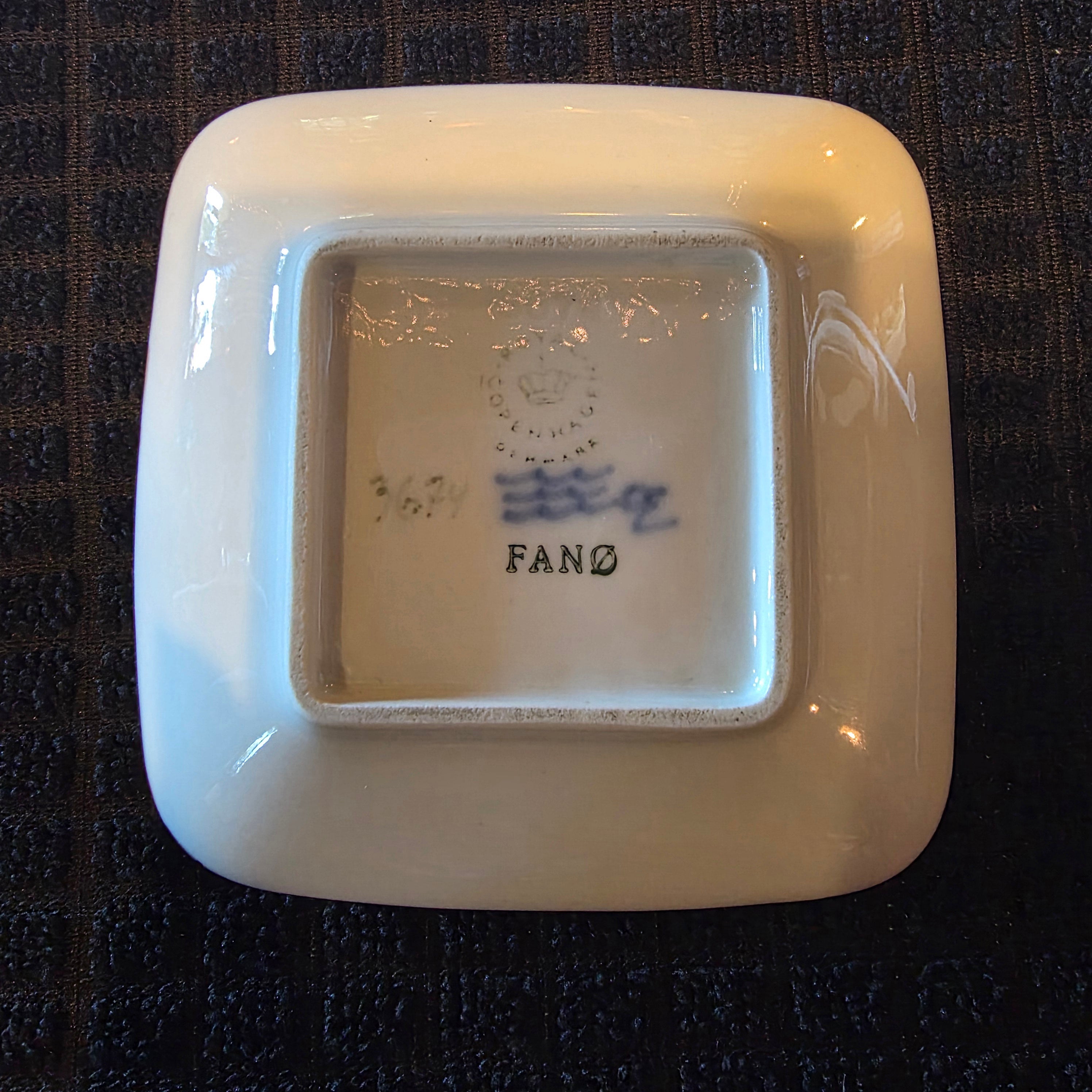 Vintage Bing Grondahl Copenhagen Square Plate Danish Plaquette Trinket Dish