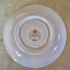 Paragon Pembroke F Black & Gold Cup and Saucer – Pink Floral Center, Vintage Bone China England, Heavy Gilt
