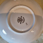 Vintage Regency Bone China cup & saucer gold filigree lace, light blue England