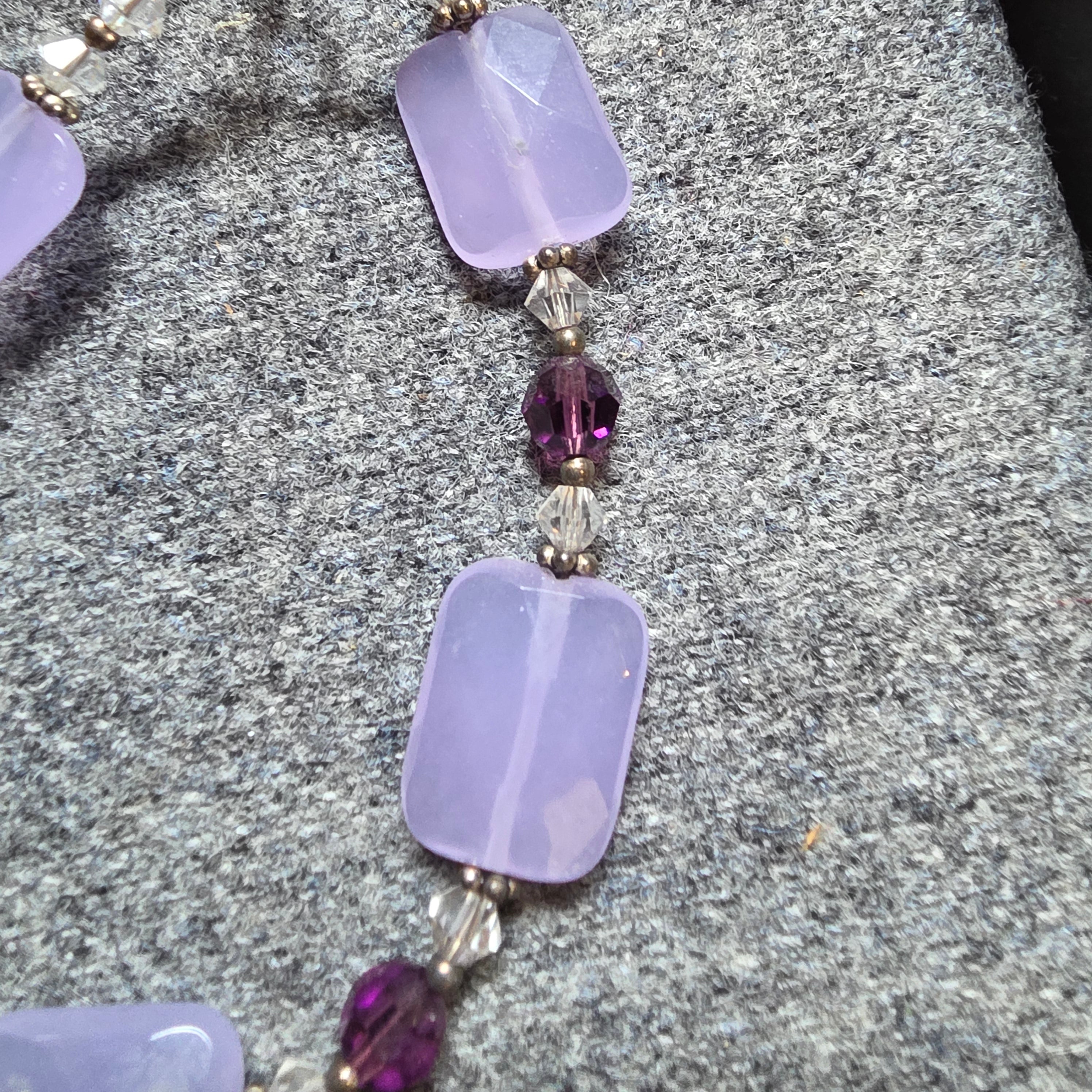 Purple Glass Beaded Bracelet