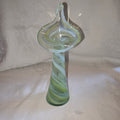 Hand blown green Swirl jack in the pulpit bud vase