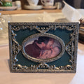 Pewter & green small picture frame