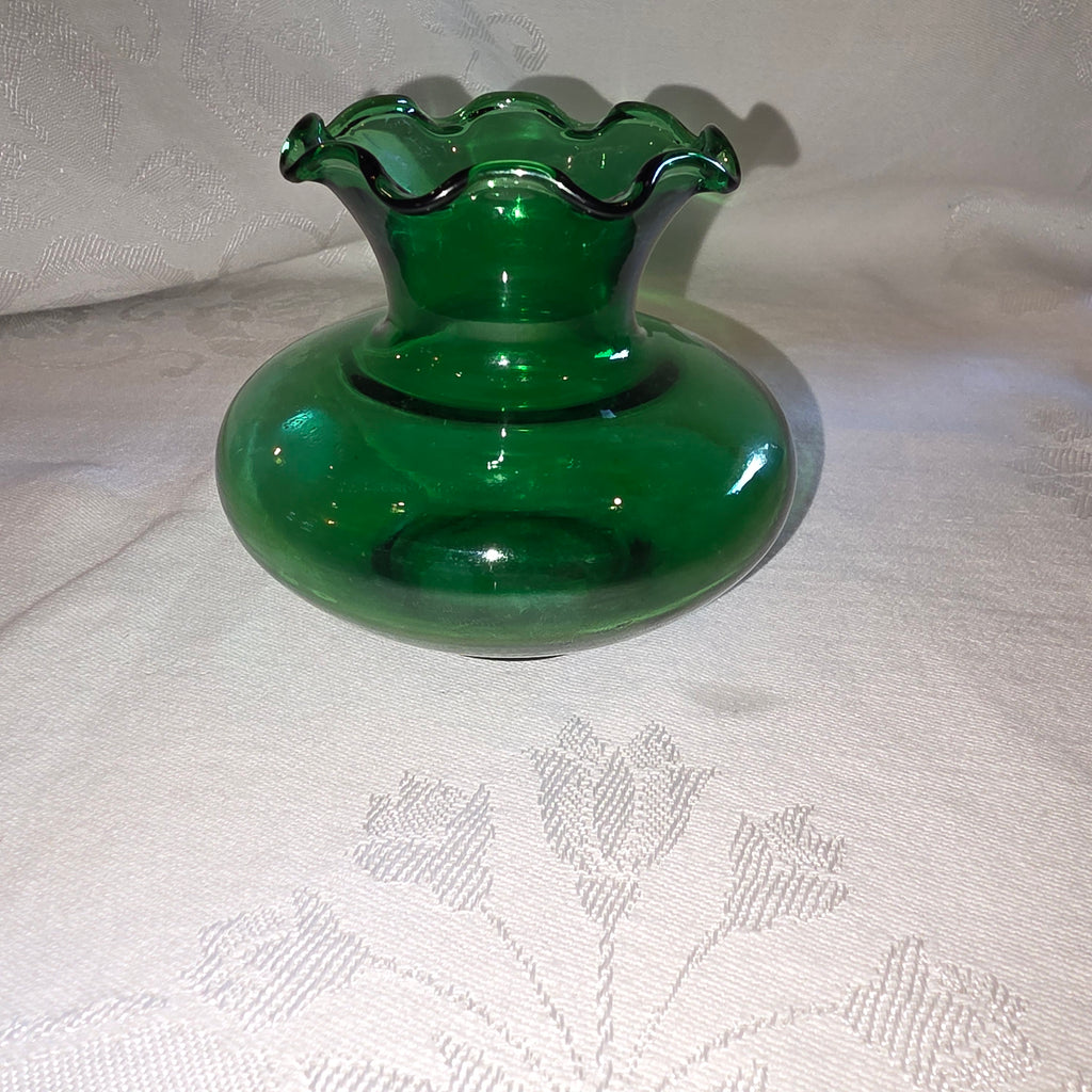 Anchor Hocking Forest Green small bud vase