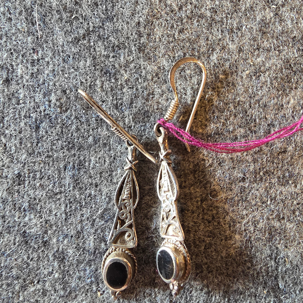 Sterling Onyx Earrings