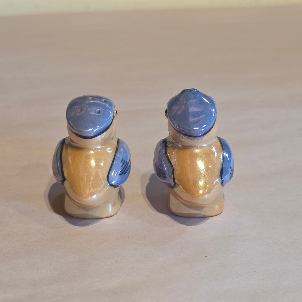 Kukaburra lusterware salt & pepper