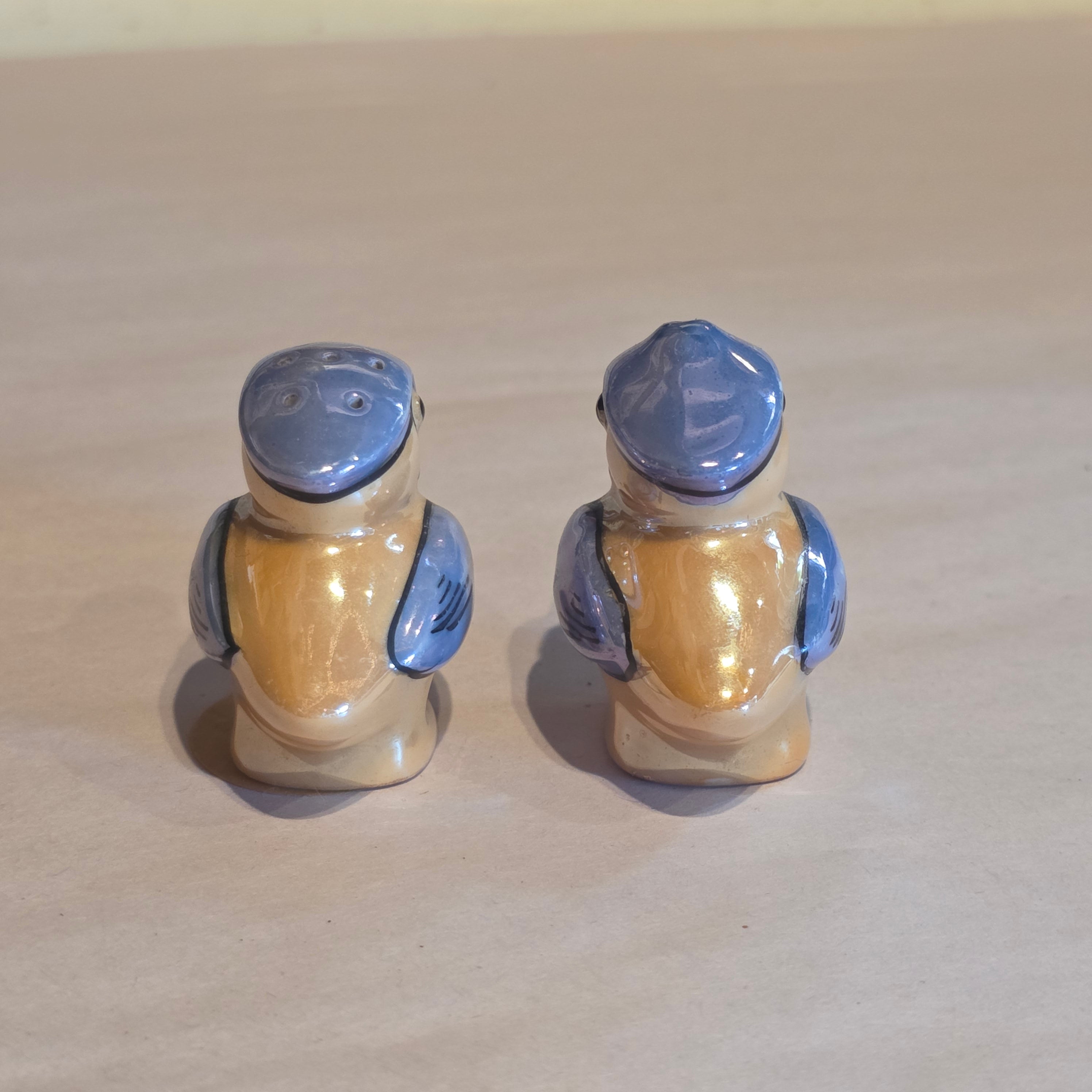 Kukaburra lusterware salt & pepper