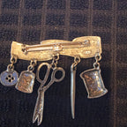 Pewter seamstress pin