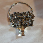 Beau Sterling basket of flowers brooch