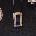 Sterling Onyx Marcasite pendant