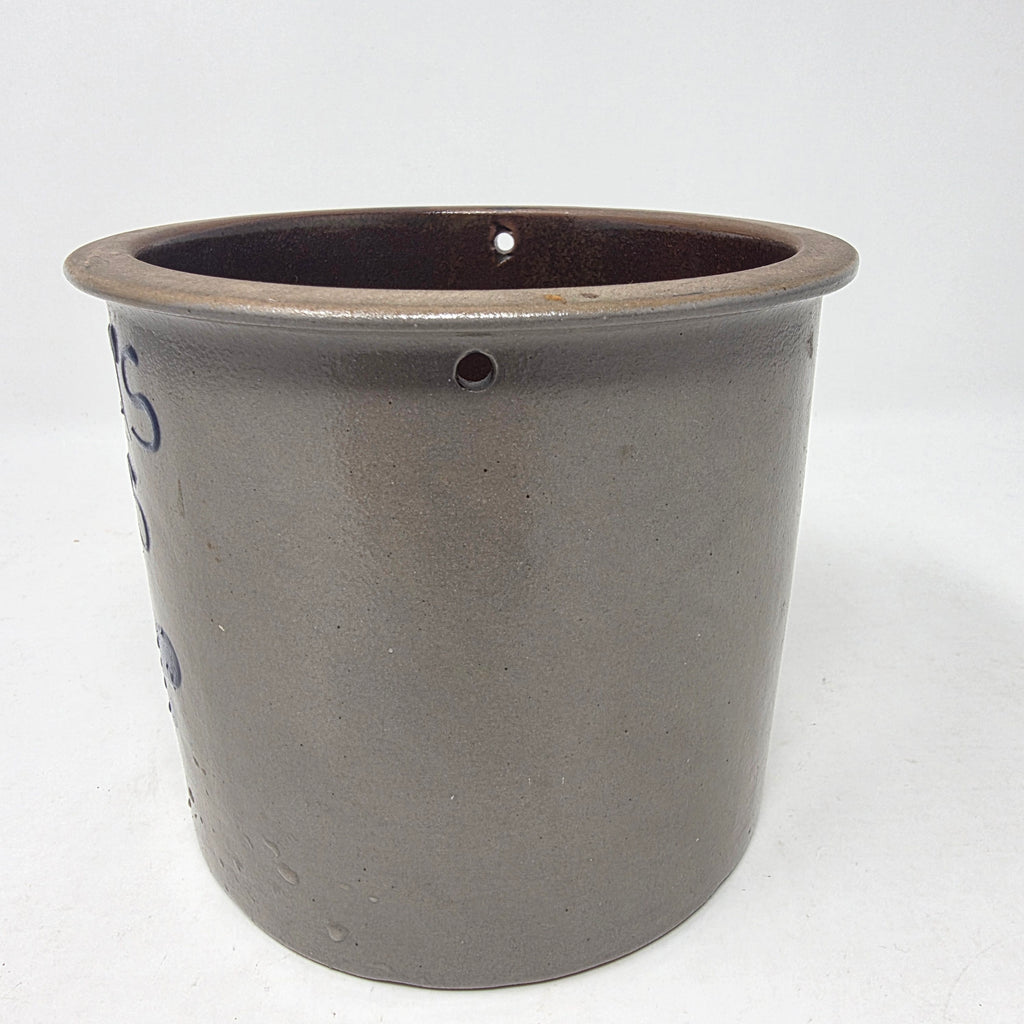 Vintage BBP Beaumont Brothers Salt Glaze Crock Grandma's Treats Blue Heart 1978