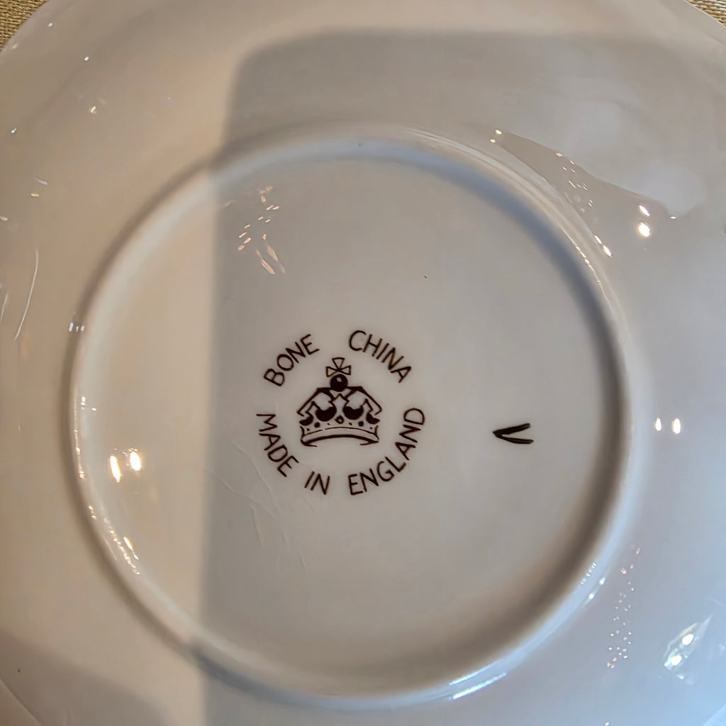 Vintage bone china cup & saucer made in England Pink Roses and gold trim