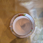 Vtg. English Bone China Royal Vale Cup & Saucer Pink Wild Rose with Gold Gilt Rim