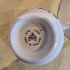 Vintage bone china cup & saucer made in England Floral Pattern and gold trim