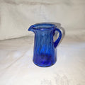 Hand Blown art glass mini pitcher/ creamer/ vase cobalt