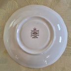 Vintage Queen Anne "Terra Nova" Bone China Teacup & Saucer Set, Brown Floral Transferware