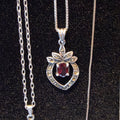 Sterling garnet necklace