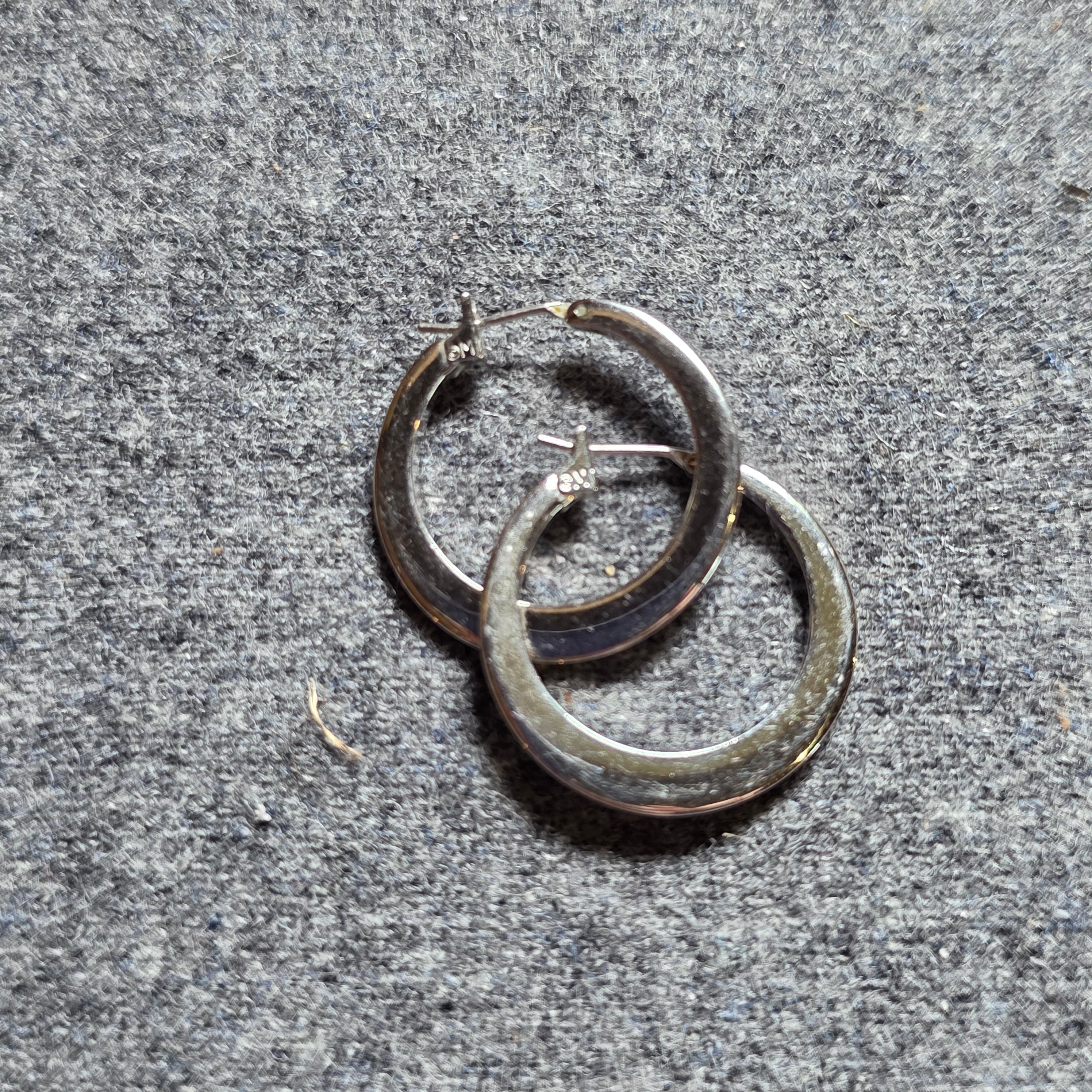 Monet silver tone hoop earrings