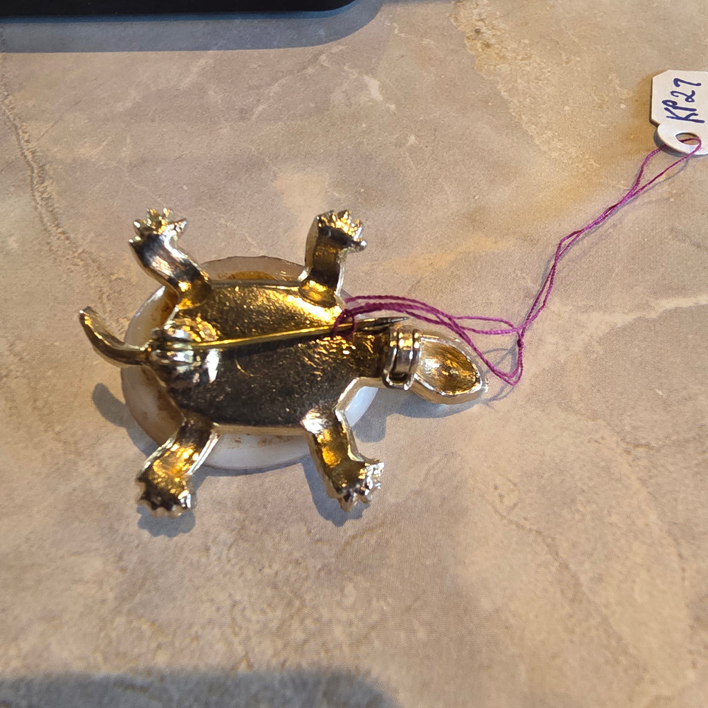 Vintage Gold-Tone Turtle Brooch