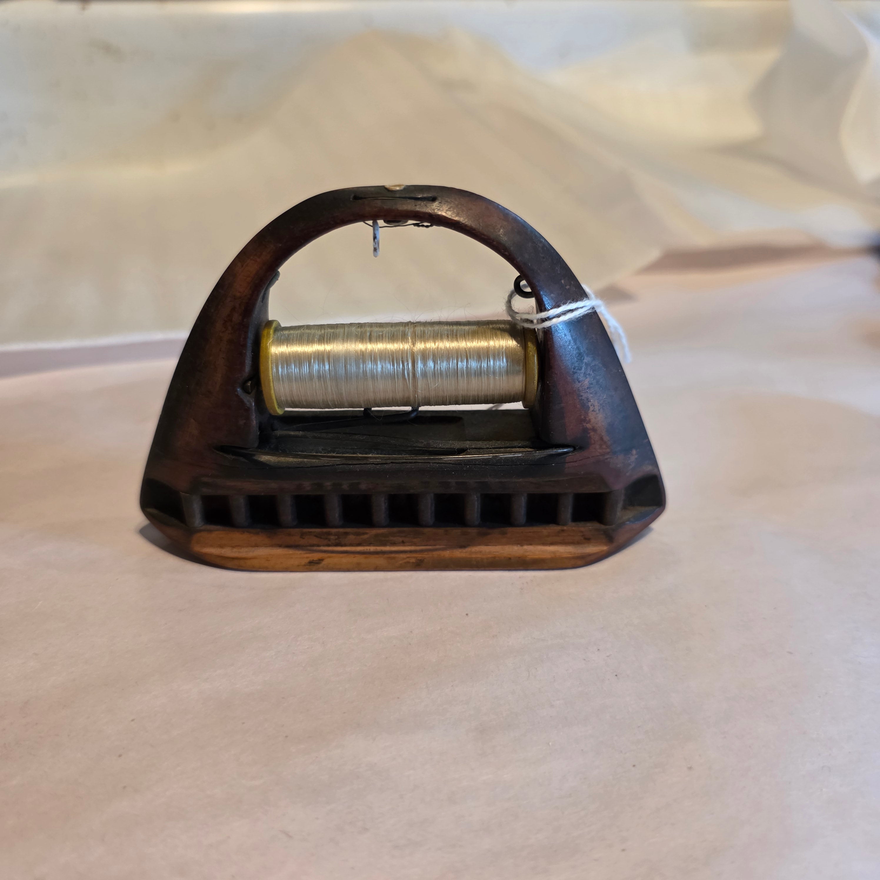 Antique wooden shuttle & bobbin