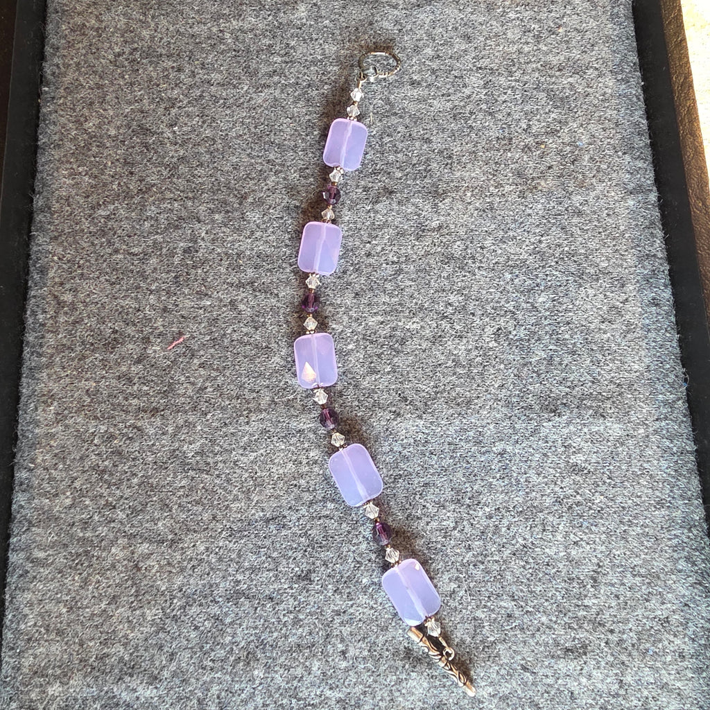 Purple Glass Beaded Bracelet