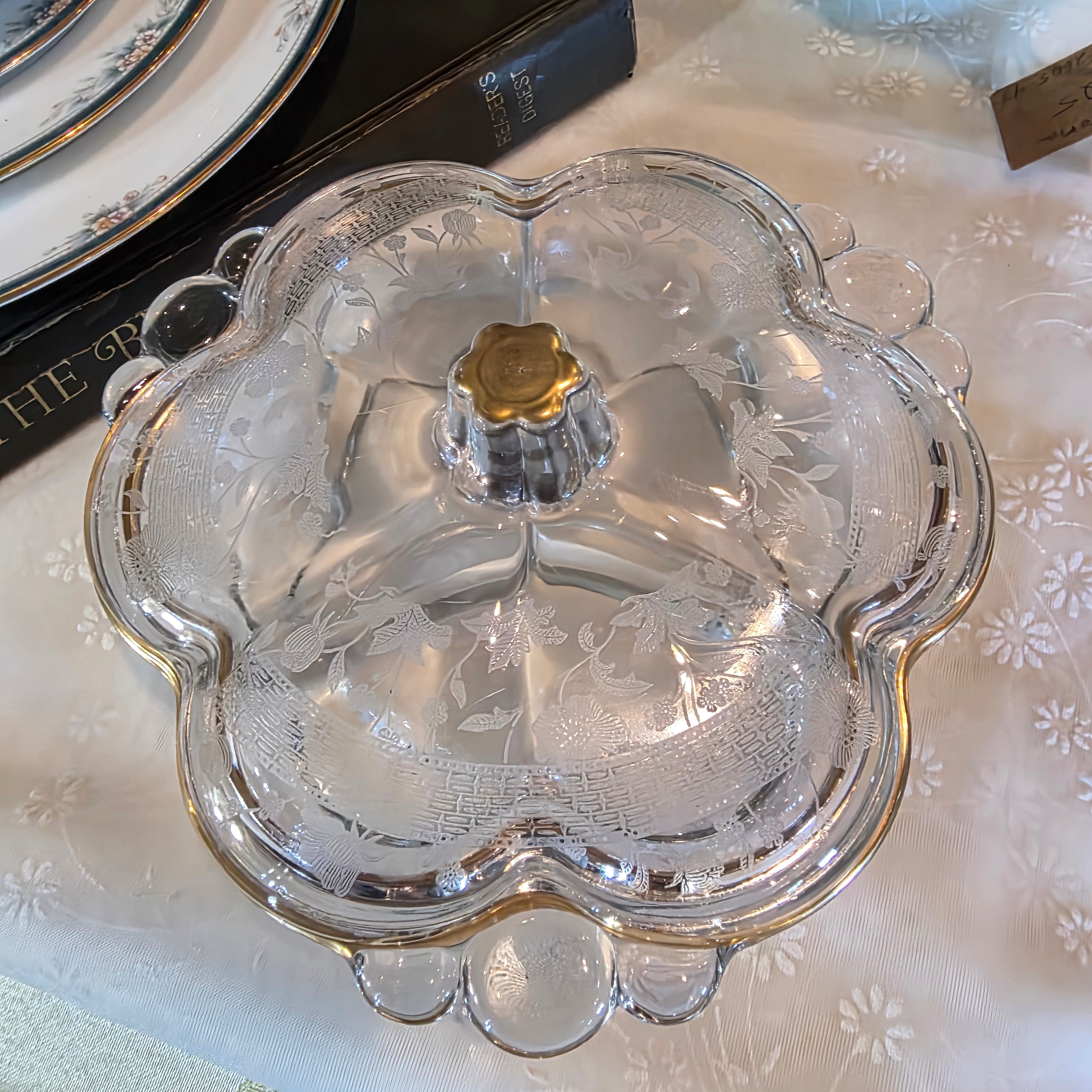 Duncan & Miller divided candy dish