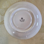 Vintage Royal Albert Bone China "Clematis" Pink Floral Footed Teacup & Saucer Set, England