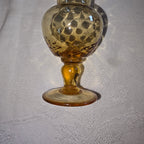 Amber blown glass mini bud vase