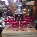 Ajka Faberge Xenia ruby red decanter