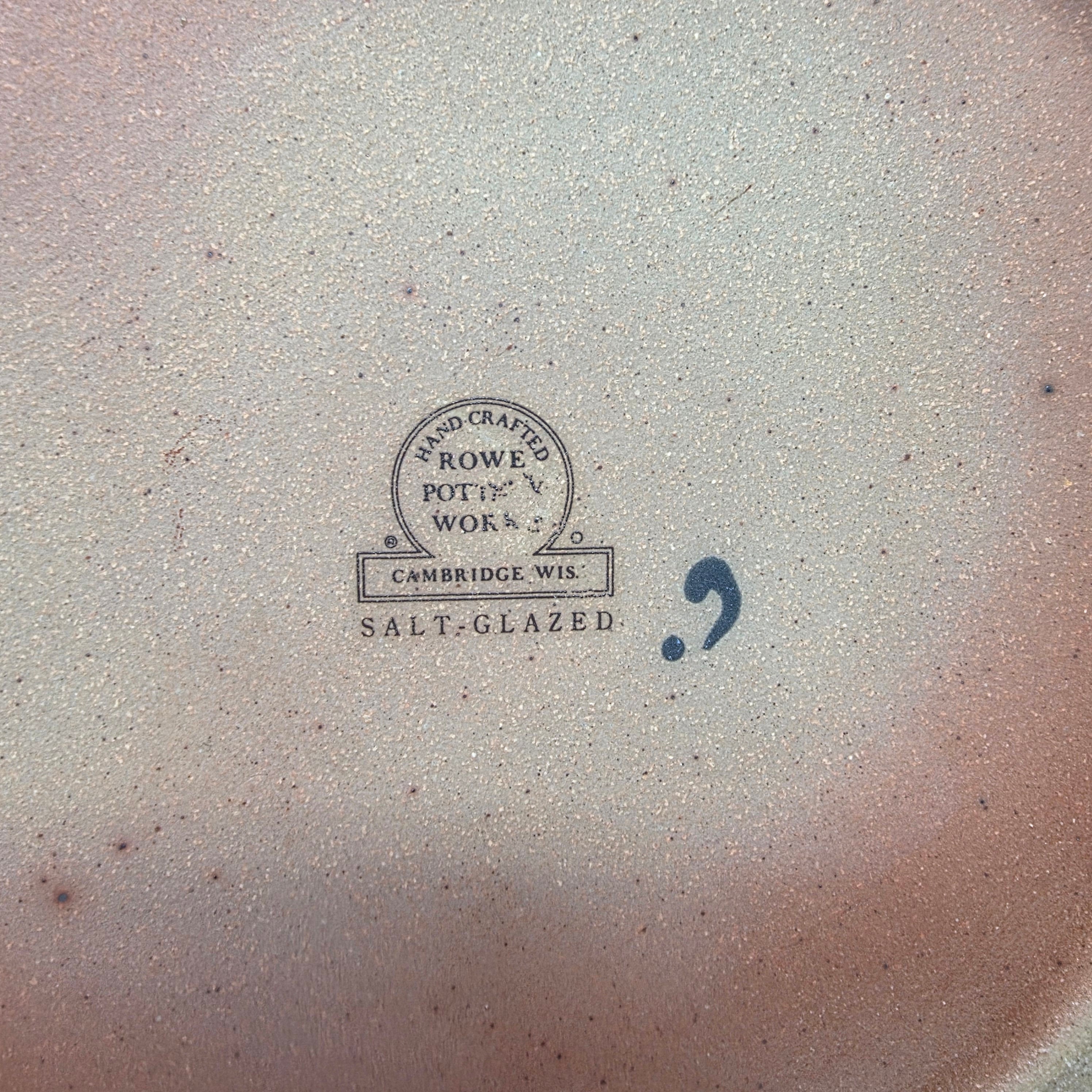 Vintage Rowe Pottery Salt Glaze Plate Boy with Horn Lore Larson Art 9"