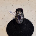 Amethyst filigree ring
