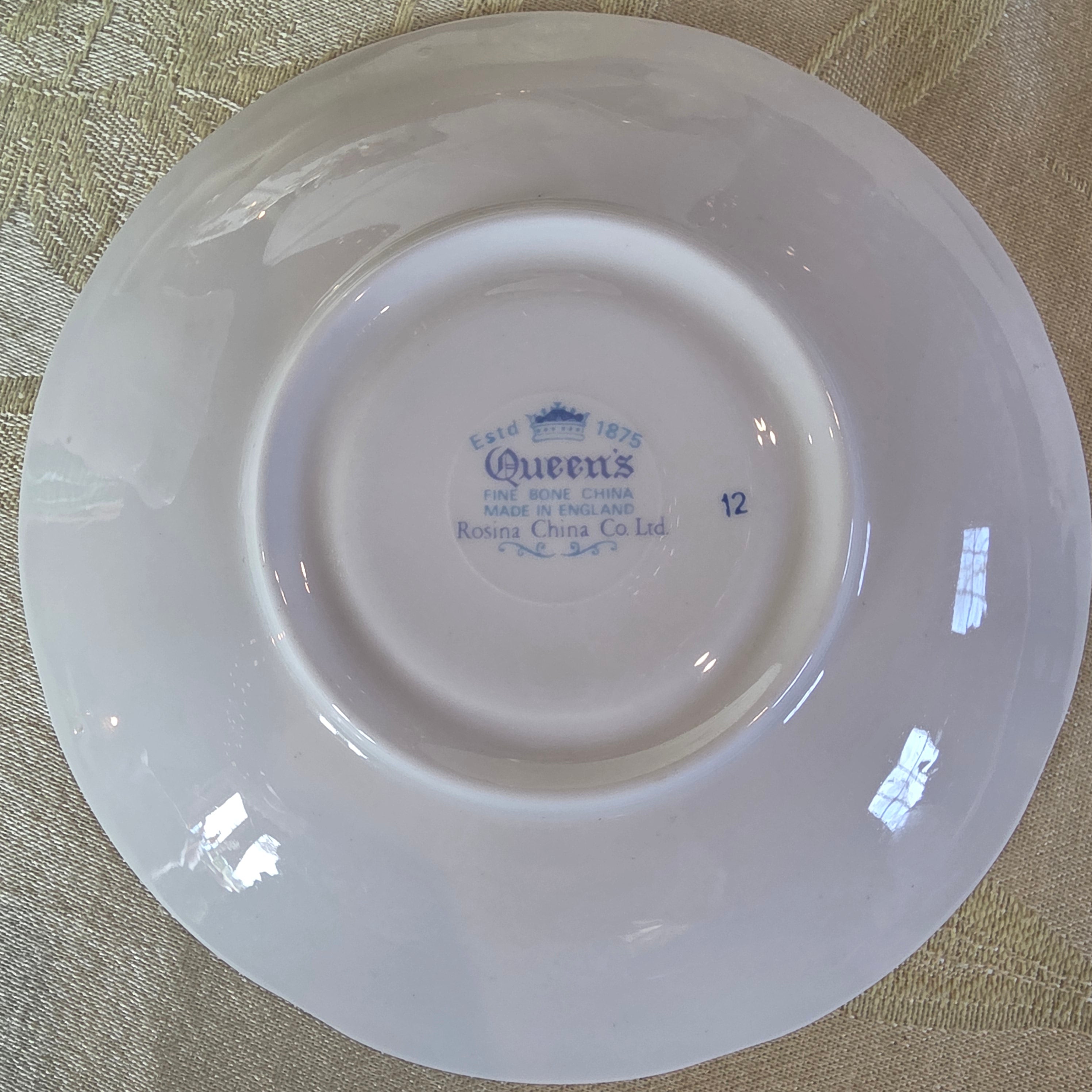 Vintage Rosina Bone China Teacup & Saucer Set - Purple Violets
