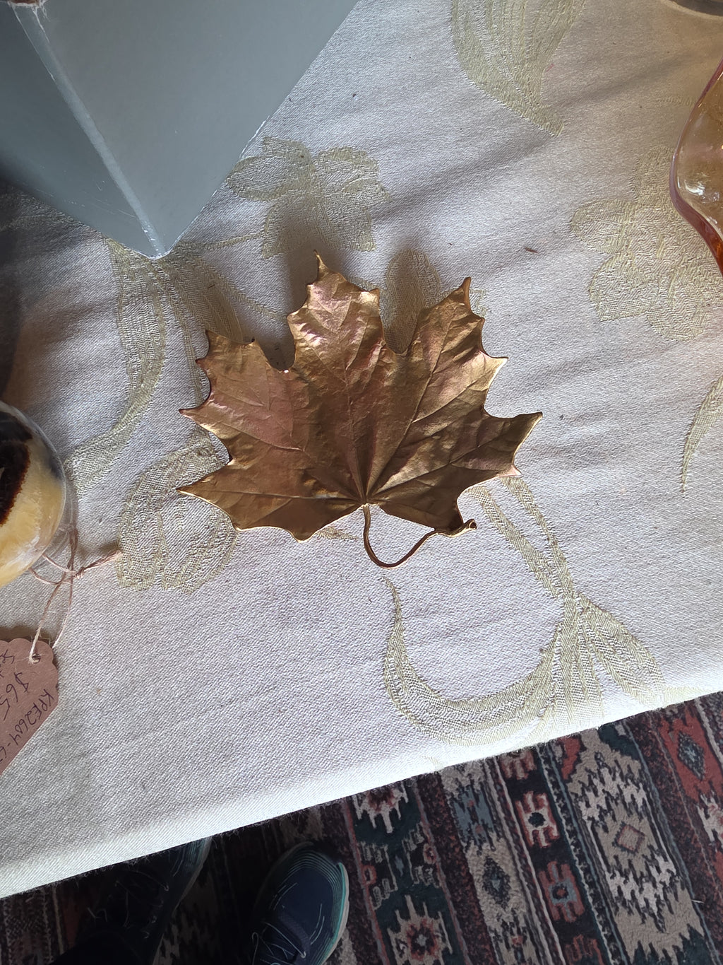 MICHAEL MICHAUD MAPLE LEAF BRONZE - SMALL DISH - 4 7/8"