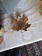MICHAEL MICHAUD MAPLE LEAF BRONZE - SMALL DISH - 4 7/8"