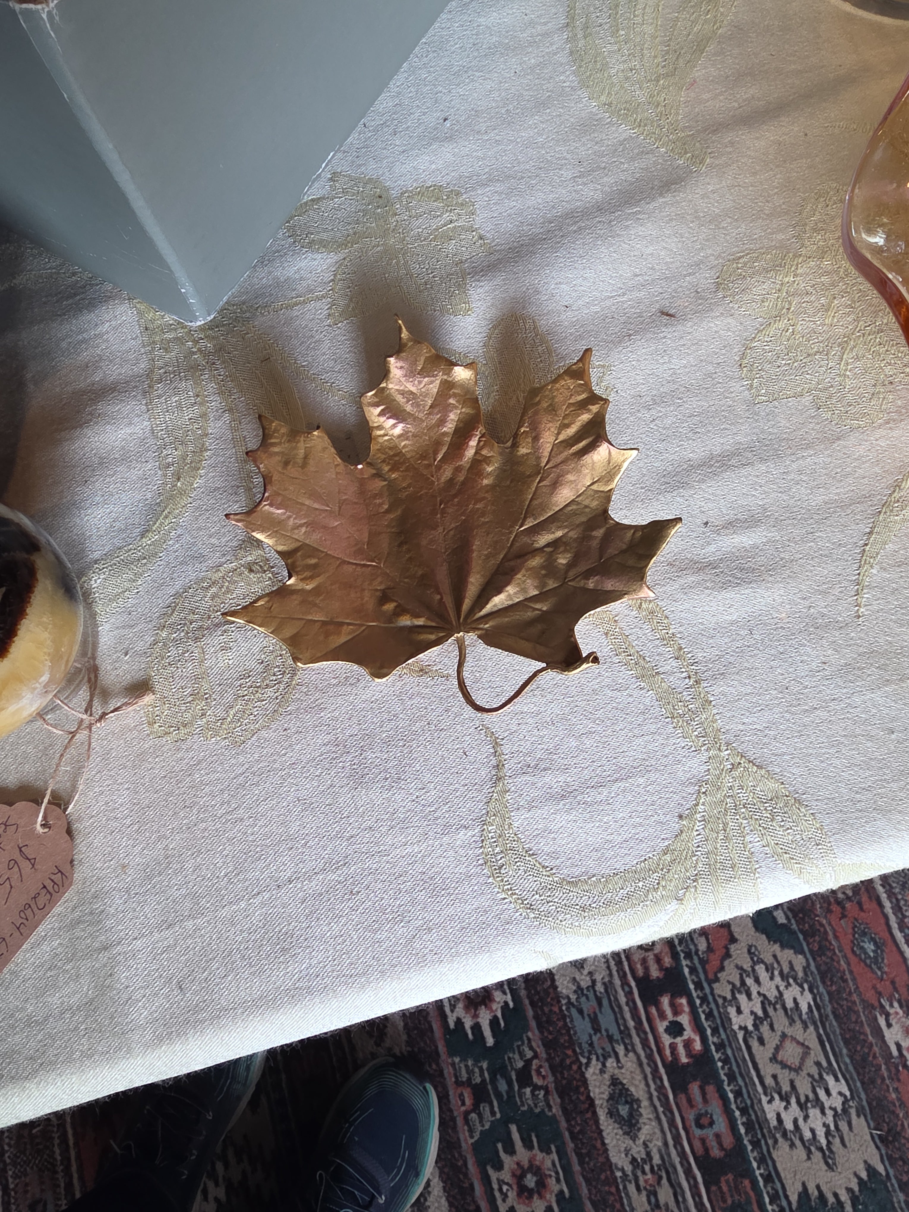 MICHAEL MICHAUD MAPLE LEAF BRONZE - SMALL DISH - 4 7/8"