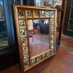 Spanish Talavera Folk Art Wall Mirror