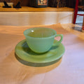 Fire King Jadeite Jane Ray Cup & Saucer