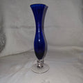 Cobalt Blue Fluted Bud Vase