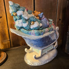 Fitz & Floyd Crystal Winter Sleigh cookie jar