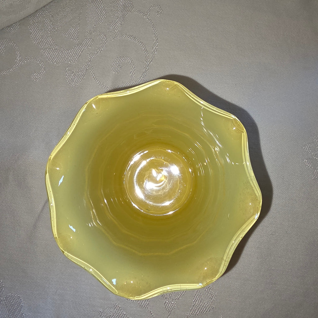 Fire king yellow flower pot