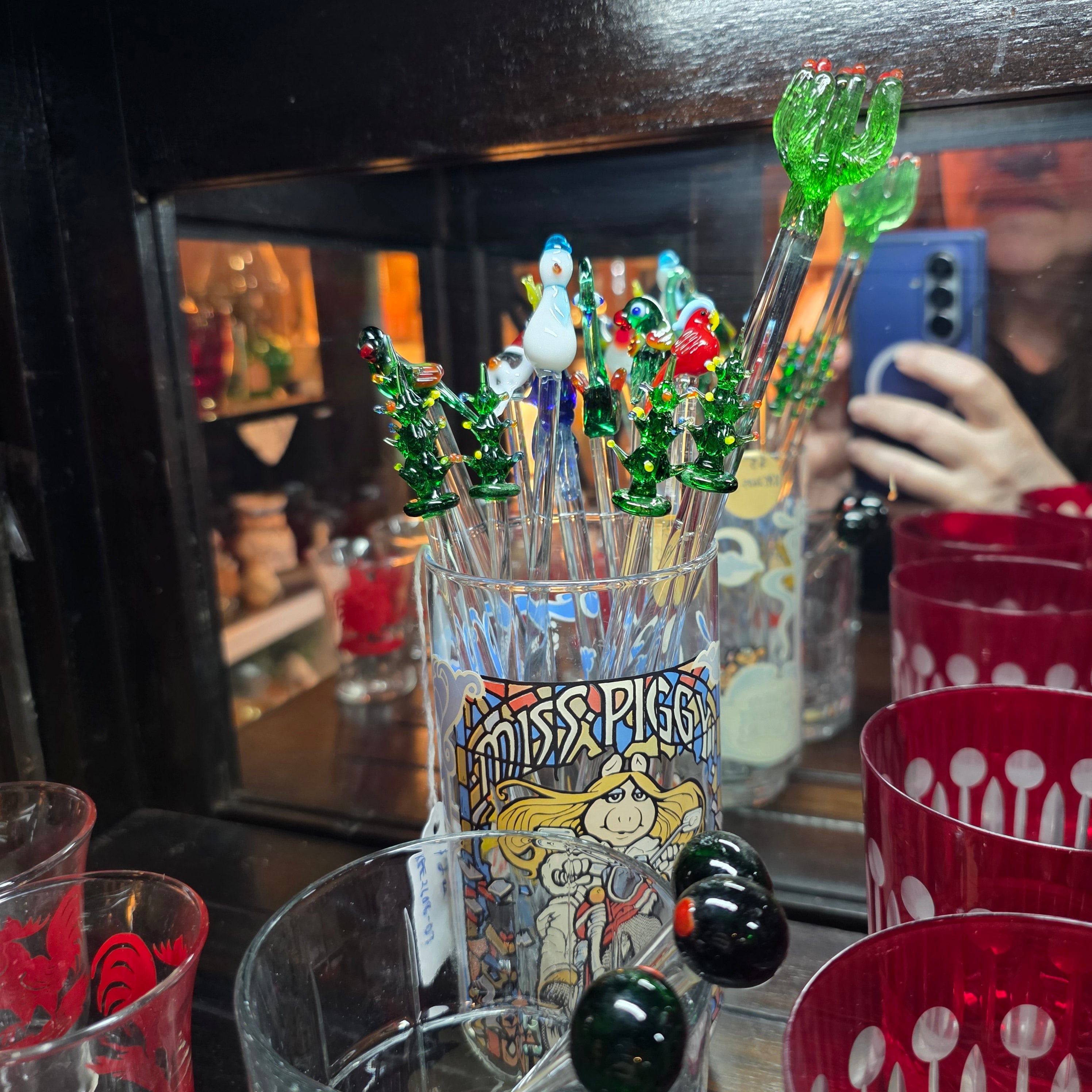 Vintage glass swizzle sticks
