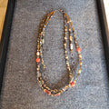 Beaded necklace various stones