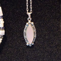 Sterling/  pink mother of pearl necklace